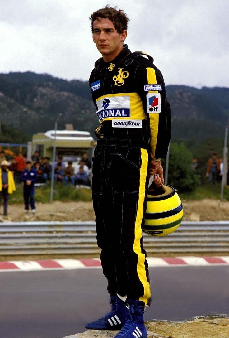 Ayrton Senna 1985 JPS Embroidered patches go kart race suit 2