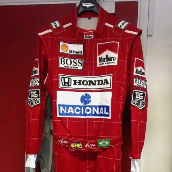 Ayrton Senna 1991 Embroidered patches go kart race suit