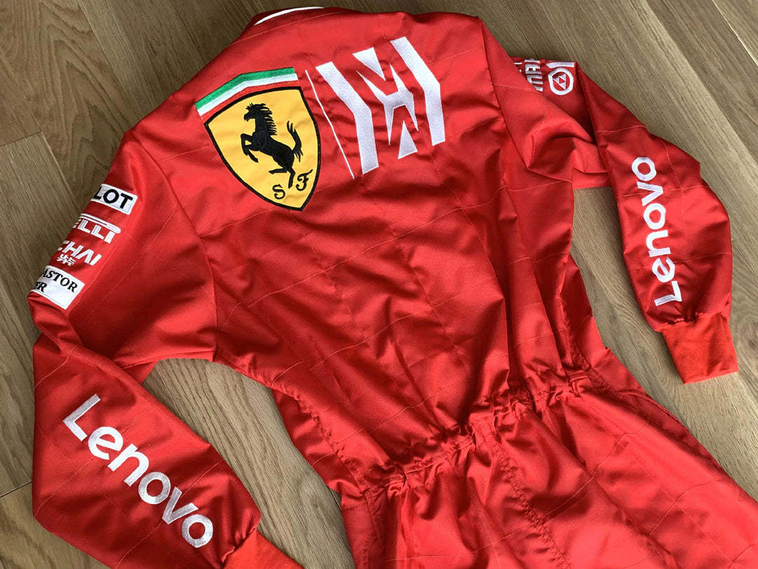 Charles Leclerc 2019 Mission Winnow Replica Embroidered go kart race suit 2