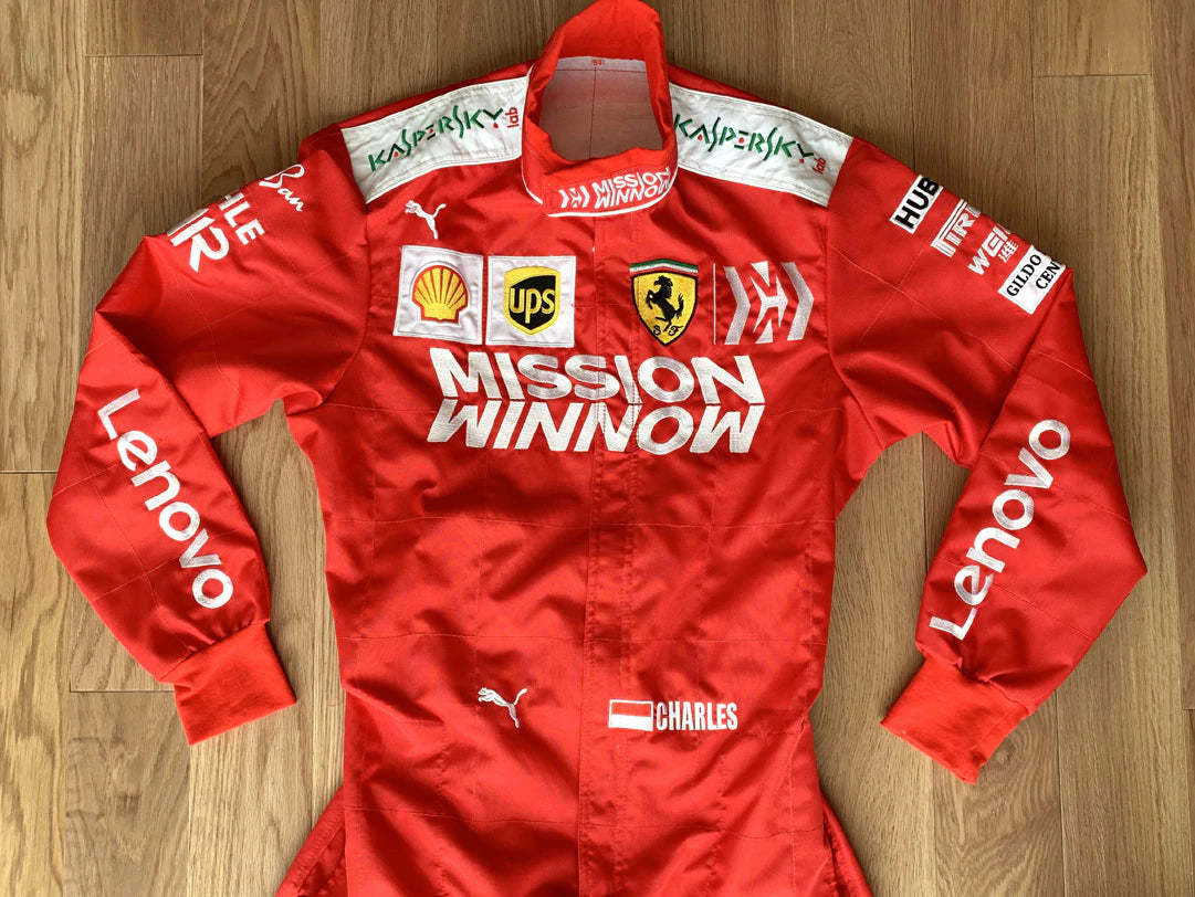 Charles Leclerc 2019 Mission Winnow Replica Embroidered go kart race suit