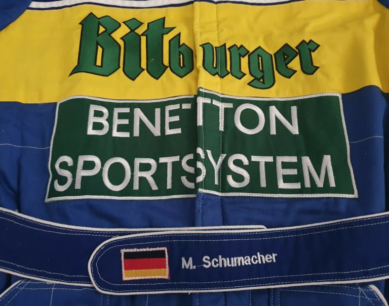 F1 MICHAEL SCHUMACHER BENETTON Embroidered go kart race suit 3