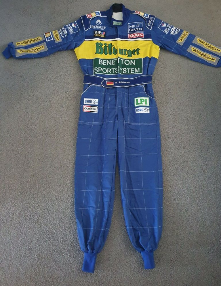 F1 MICHAEL SCHUMACHER BENETTON Embroidered go kart race suit 5
