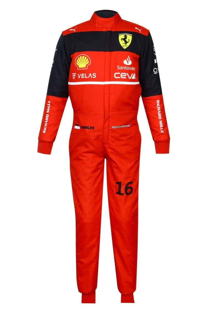 go kart adult charles leclerc 2022 go kart Ferrari F1 Replica suit kart racing